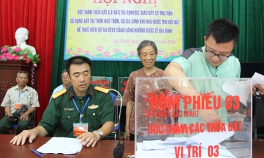   163 hộ dân Thủ Pháp, Ngô Thôn bốc thăm đất tái định cư dự án sân bay Gia Bình